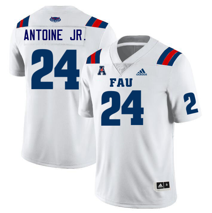 Florida Atlantic Owls #24 Michal Antoine Jr. College Football Jerseys Stitched Sale-White